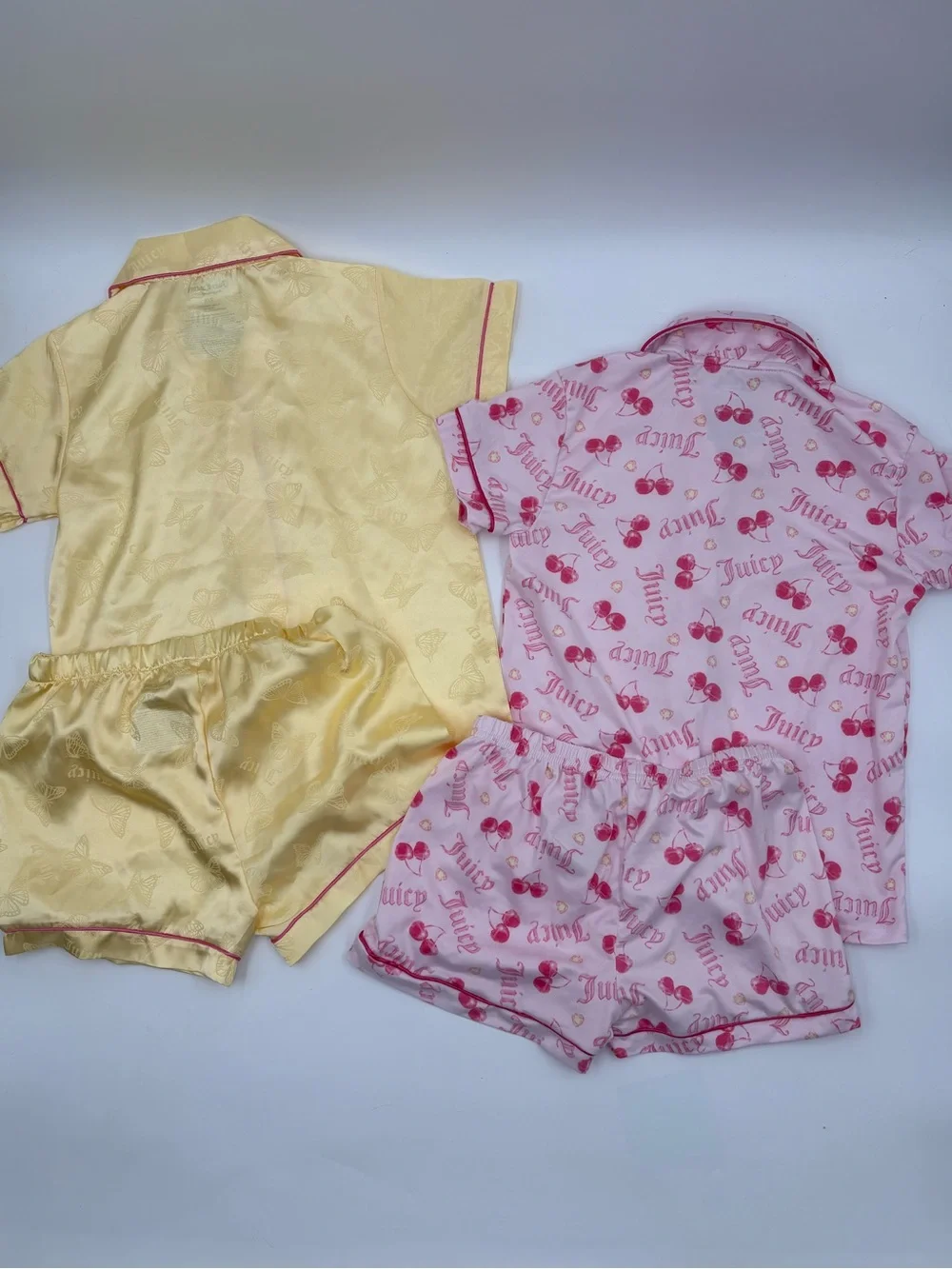Juicy Couture‎ Girls 7/8 Pajama Shorts Set Bundle NWOT Cherry Butterfly
